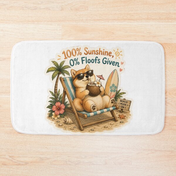 Item preview, 100% Sunshine 0% Floofs Given – Funny Shiba Inu Summer designed and sold by DailyStruggleCo.