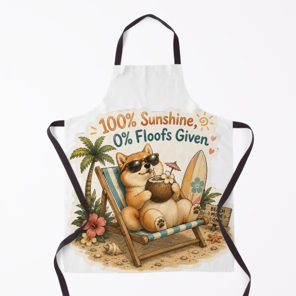 Item preview, 100% Sunshine 0% Floofs Given – Funny Shiba Inu Summer designed and sold by DailyStruggleCo.