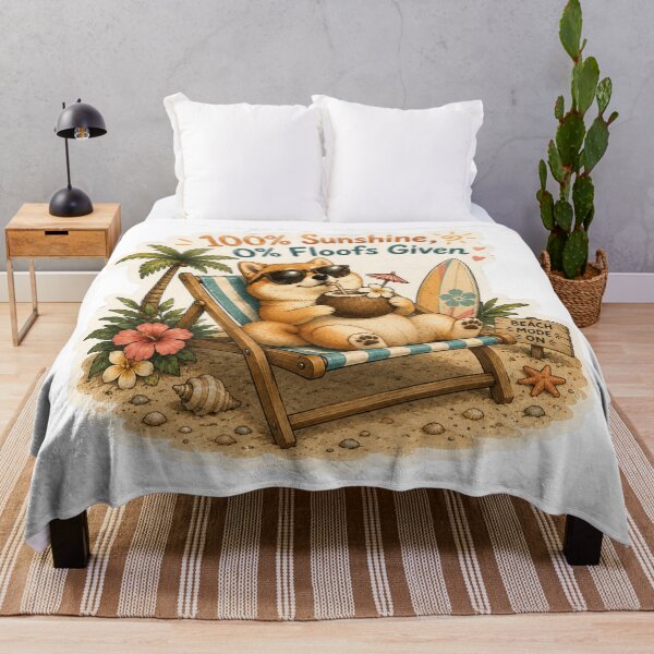 Item preview, 100% Sunshine 0% Floofs Given – Funny Shiba Inu Summer designed and sold by DailyStruggleCo.