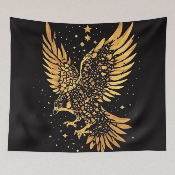 Item preview, Golden Falcon Silhouette – Majestic Bird Art designed and sold by RKKACMB.
