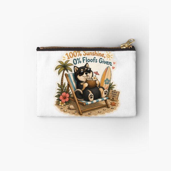 Item preview, 100% Sunshine 0% Floofs Given – Funny Black Shiba Inu Summer designed and sold by DailyStruggleCo.