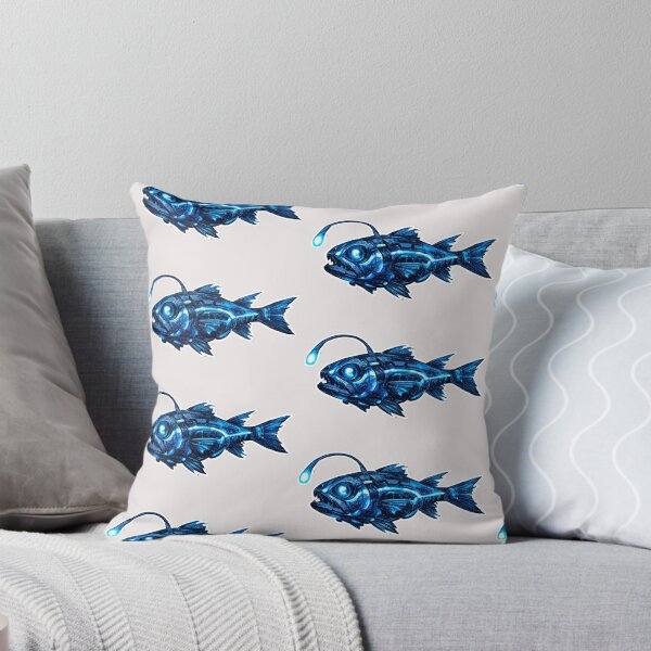 Item preview, Blue lanternfish and bioluminescence designed and sold by DamioPolArt.