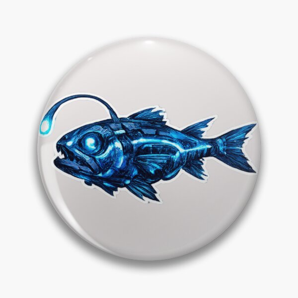 Item preview, Blue lanternfish and bioluminescence designed and sold by DamioPolArt.
