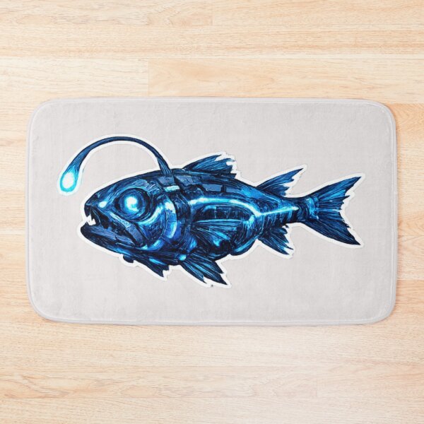 Item preview, Blue lanternfish and bioluminescence designed and sold by DamioPolArt.