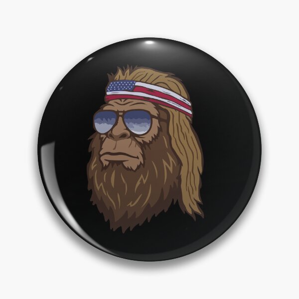 Item preview, Patriotic Sasquatch Illustration with Retro Outdoor Adventure Style designed and sold by MotivaChic.