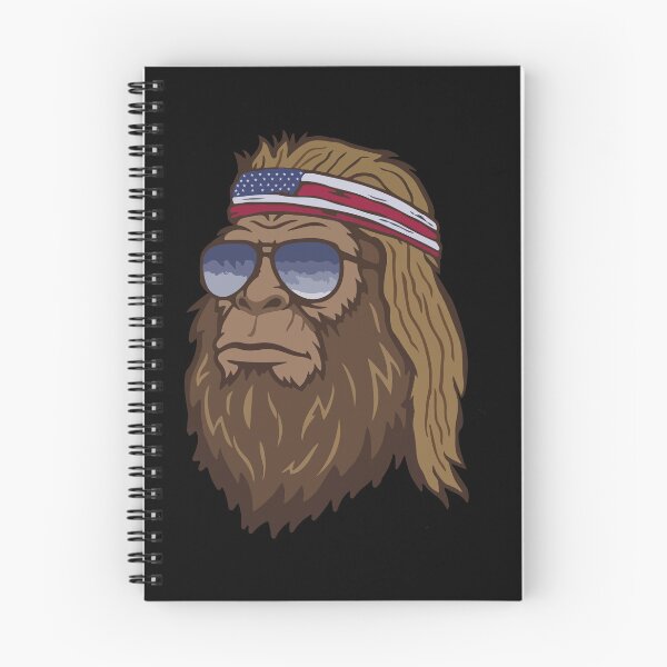 Item preview, Patriotic Sasquatch Illustration with Retro Outdoor Adventure Style designed and sold by MotivaChic.