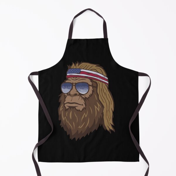 Item preview, Patriotic Sasquatch Illustration with Retro Outdoor Adventure Style designed and sold by MotivaChic.