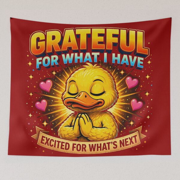 Item preview, Grateful For What I Have Duck T-Shirt | Positive Mindset Cute Duck Design | Gratitude and Self Growth Motivational Gift designed and sold by FunkyVista.
