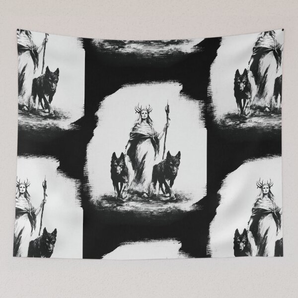 Item preview, Hekate and her hounds designed and sold by MendaciousMina.