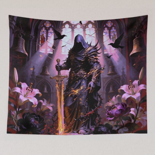 Item preview, Dark Gothic Art &amp; Fine Art Prints (1:1 Square Posters) designed and sold by Cyber-ART-Studio.