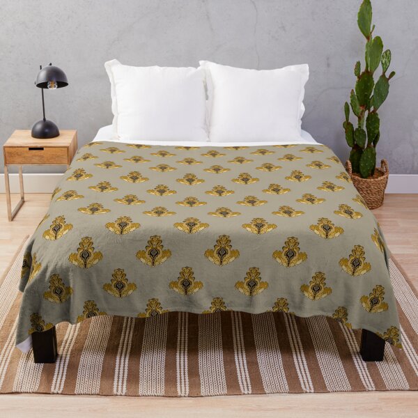 Item preview, Golden Baroque Damask Pattern Beige and Gold Elegant Luxury Decor designed and sold by Almanzart.