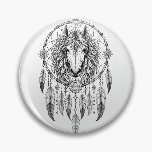 Item preview, Horse Dreamcatcher Mandala Art | Sacred Geometry Horse Illustration | Bohemian Spiritual Line Art designed and sold by suryabumblee.