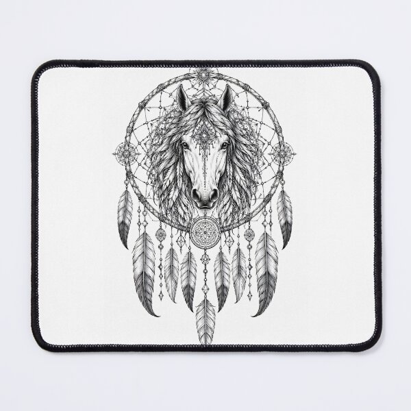 Item preview, Horse Dreamcatcher Mandala Art | Sacred Geometry Horse Illustration | Bohemian Spiritual Line Art designed and sold by suryabumblee.