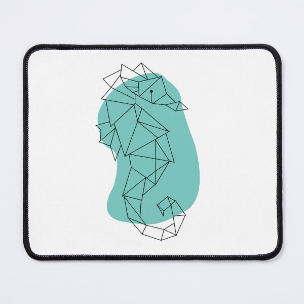 Item preview, Black Geometric Seahorse - Modern Ocean Line Art designed and sold by I.C. Vision Designs.