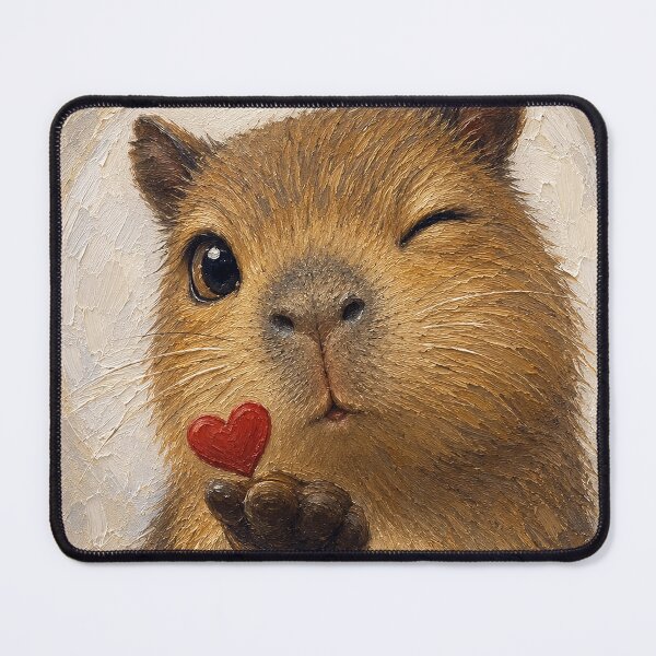 Item preview, Baby capybara showing love designed and sold by cloud lee.