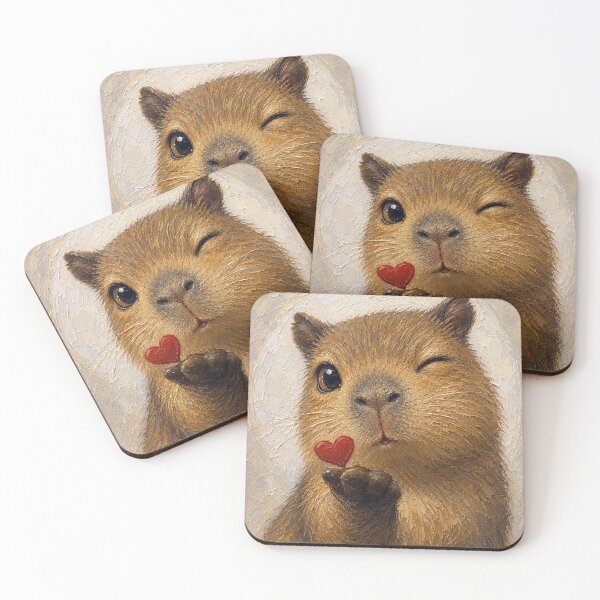 Item preview, Baby capybara showing love designed and sold by cloud lee.