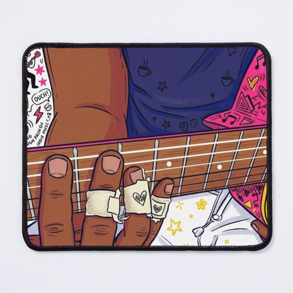 Item preview, “Power Chords & the Finger‑Tape Oracle of Road‑Worn Riffs” designed and sold by Print Fiction.