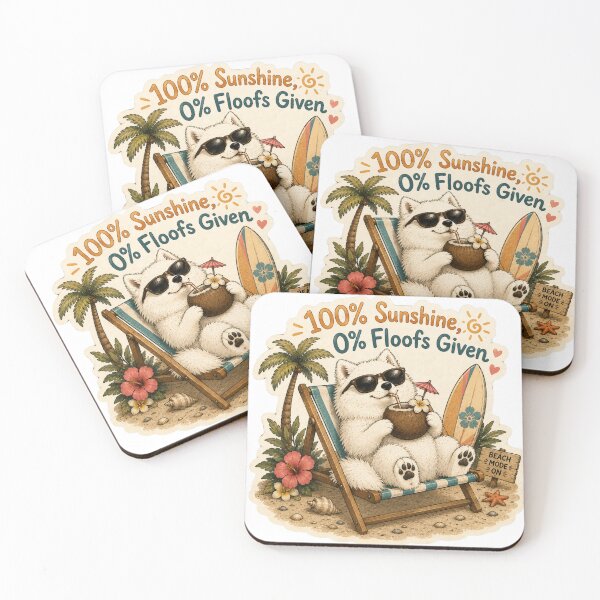 Item preview, 100% Sunshine 0% Floofs Given – Funny Samoyed Summer Cloud Dog designed and sold by DailyStruggleCo.
