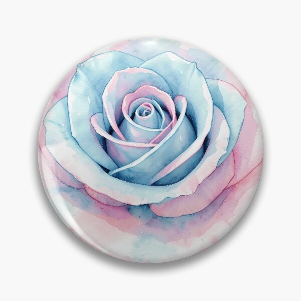 Item preview, Trans Pride Rose Watercolor designed and sold by Mia's Menagerie.