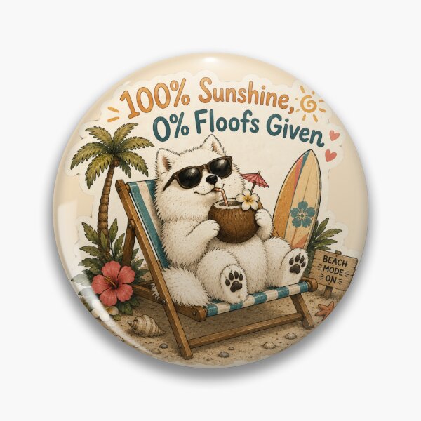 Item preview, 100% Sunshine 0% Floofs Given – Funny Samoyed Summer Cloud Dog designed and sold by DailyStruggleCo.