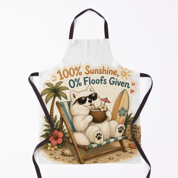 Item preview, 100% Sunshine 0% Floofs Given – Funny Samoyed Summer Cloud Dog designed and sold by DailyStruggleCo.