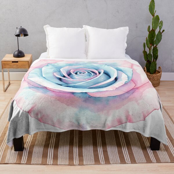 Item preview, Trans Pride Rose Watercolor designed and sold by Mia's Menagerie.