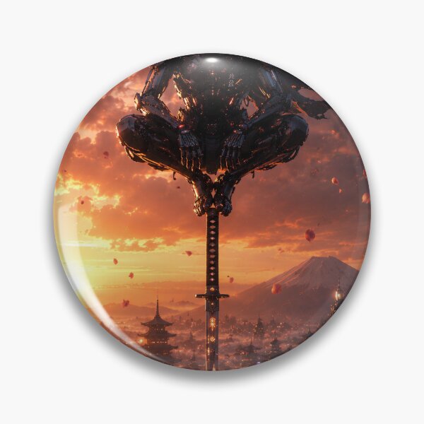 Item preview, Cybernetic Samurai Above the Neon City designed and sold by alphaimagens.
