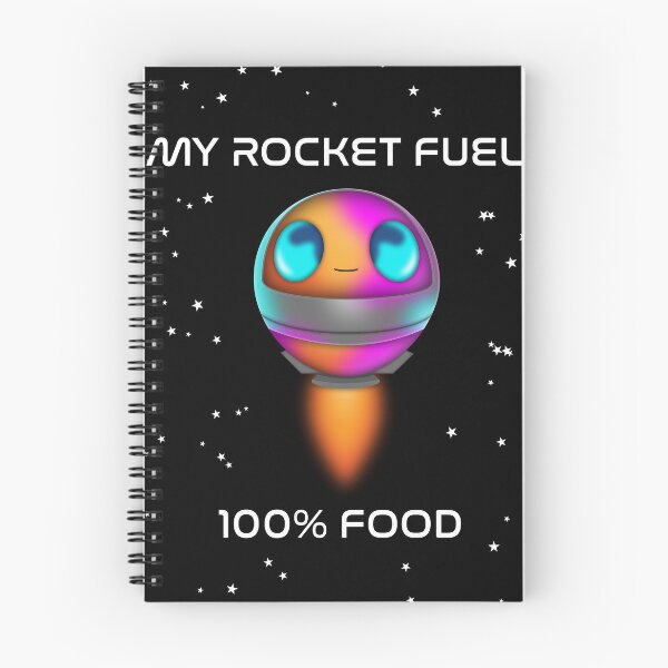 Item preview, Funny Colorful Rocket - "My Rocket Fuel: 100% Food" designed and sold by APEStudio.