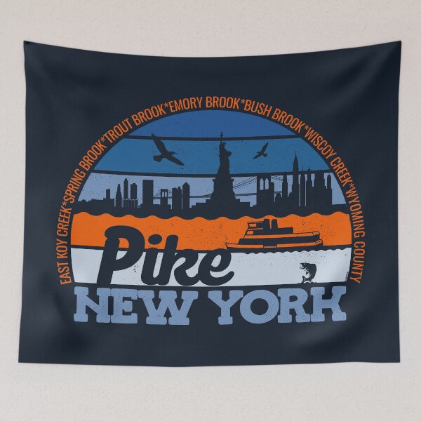 Item preview, Pike New York Sunset Retro Vintage Local Pride Logo designed and sold by CRHPOD20.