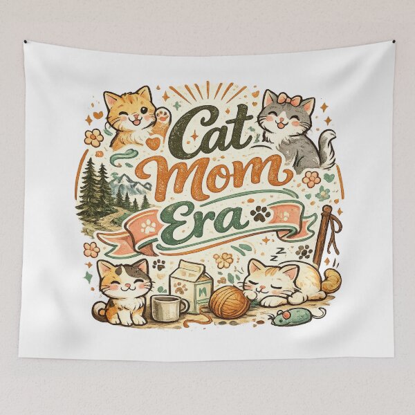 Item preview, Cat mom era with kawaii cats designed and sold by Side Quest Co..