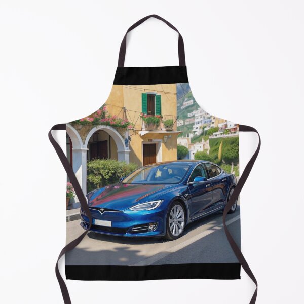 Item preview, Metallic Blue Tesla Model S Mediterranean Italy Art designed and sold by UmSkelig834.