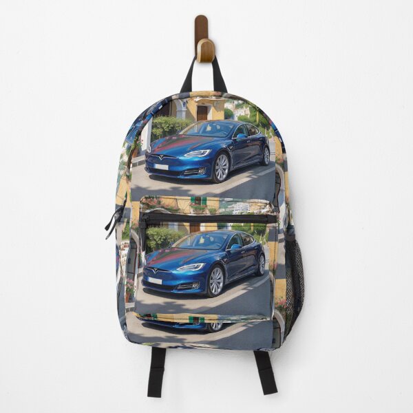 Item preview, Metallic Blue Tesla Model S Mediterranean Italy Art designed and sold by UmSkelig834.