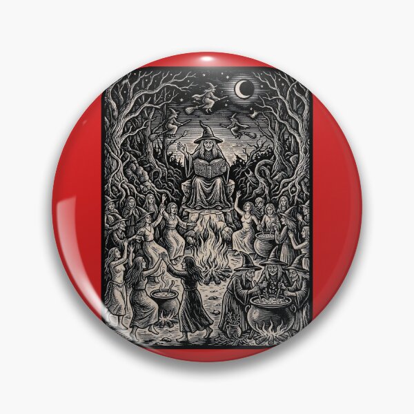 Item preview, Witches Coven Sabbat - Vintage Woodcut Style Illustration designed and sold by Marginalia Workshop.