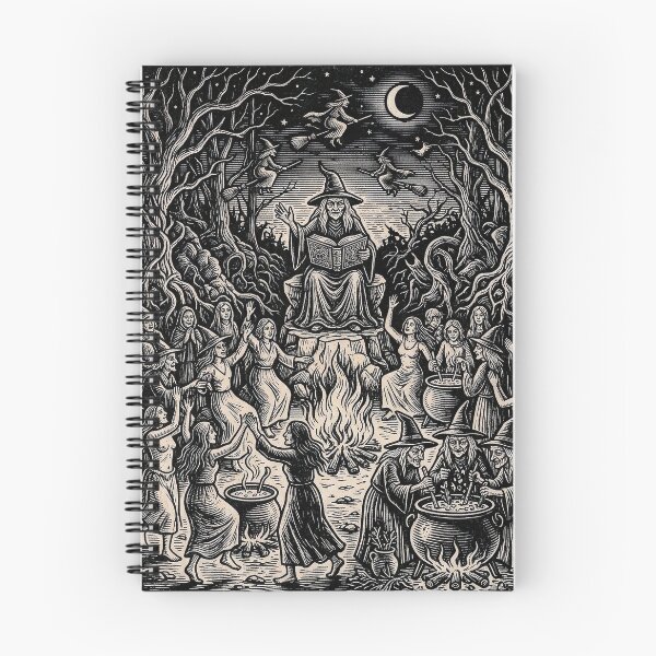 Item preview, Witches Coven Sabbat - Vintage Woodcut Style Illustration designed and sold by Marginalia Workshop.