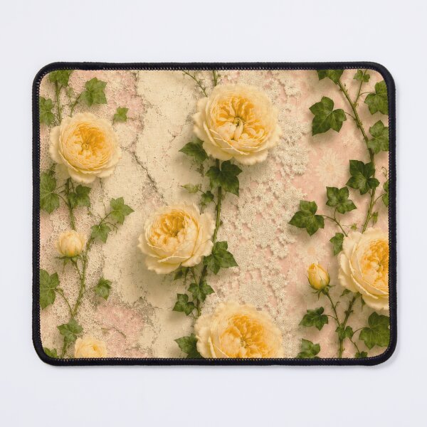 Item preview, Vintage Yellow Rosa Sulfurea Botanical Pattern designed and sold by scicilysimonee.