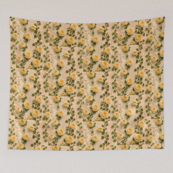 Item preview, Vintage Yellow Rosa Sulfurea Botanical Pattern designed and sold by scicilysimonee.