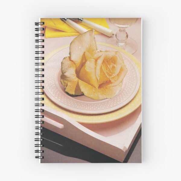 Item preview, pink food plate flower tray vintage retro dish yellow designed and sold by seventies.collages.