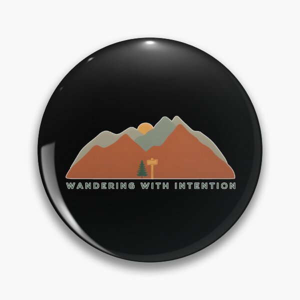 Item preview, Wandering With Intention – Minimal Trail Marker Mountain Hiking Design designed and sold by ImaginedSpace7.