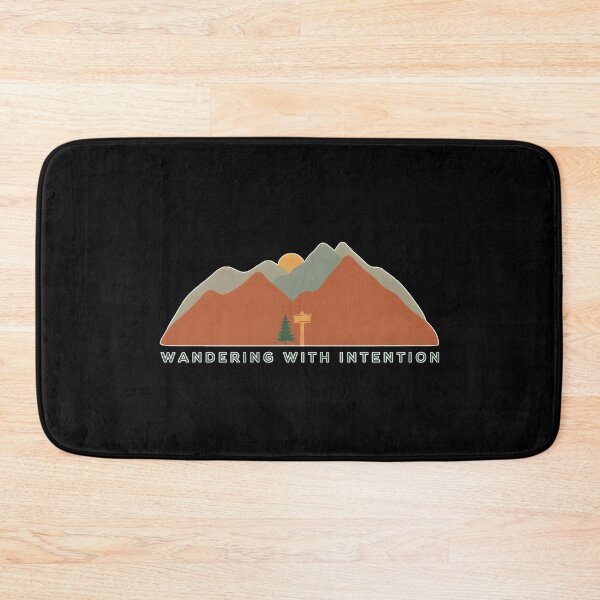Item preview, Wandering With Intention – Minimal Trail Marker Mountain Hiking Design designed and sold by ImaginedSpace7.