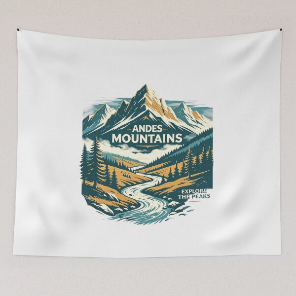 Item preview, Andes Mountains Explorer – Vintage Mountain Adventure Design designed and sold by VladisWorld.