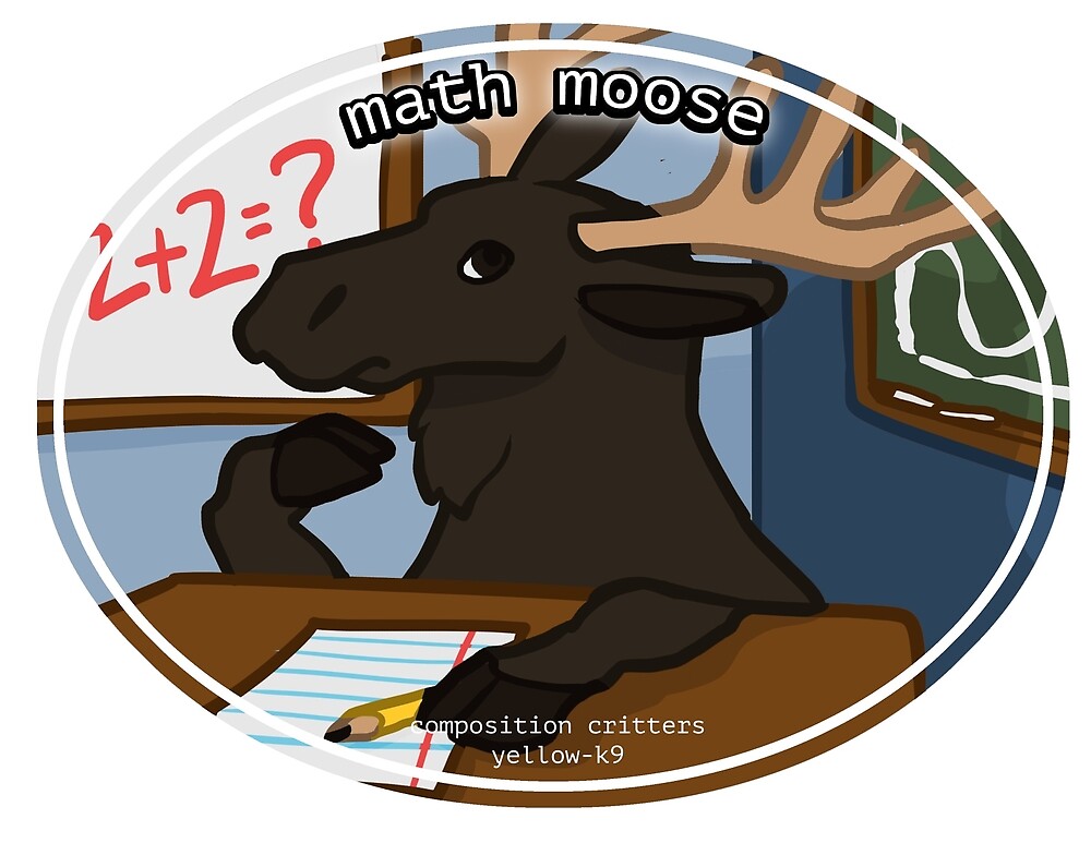 "Math Moose" by YellowK9 Redbubble