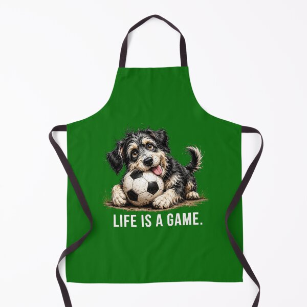 Item preview, Life is a Game – Soccer Scruffy Dog Illustration designed and sold by PAPIRO SIGLO XXI.