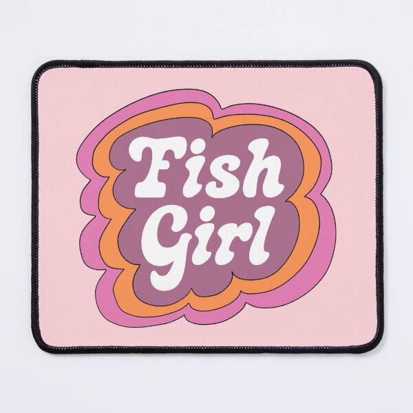 Item preview, Fish Girl (Purple on Pink) designed and sold by yellowflowerhut.