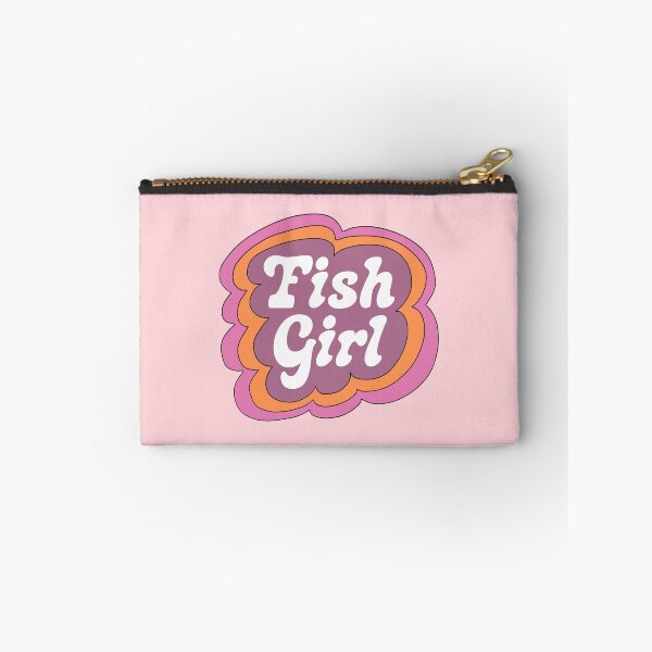 Item preview, Fish Girl (Purple on Pink) designed and sold by yellowflowerhut.