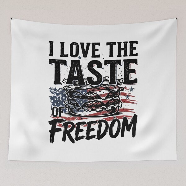 Item preview, I Love The Taste Of Freedom Funny Retro Americana Liberty Humor designed and sold by get55shirt.
