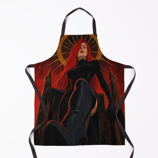 Item preview, Crimson Demon Queen – Dark Anime Villainess Poster Art designed and sold by Hollow Moon Studios..