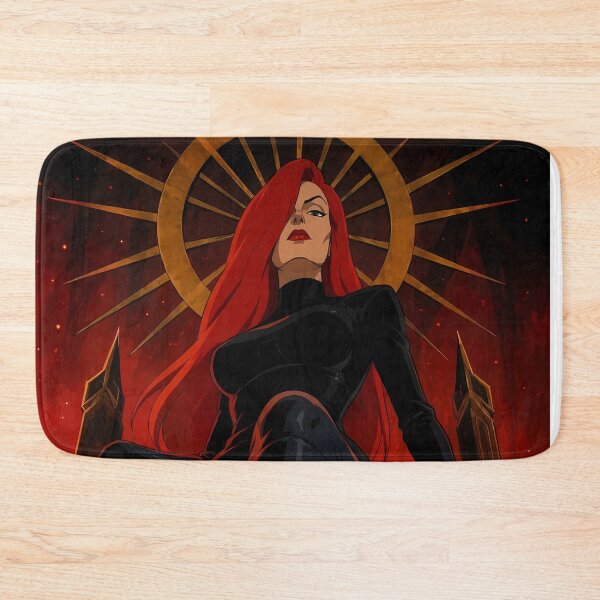 Item preview, Crimson Demon Queen – Dark Anime Villainess Poster Art designed and sold by  Hollow Moon Studios..