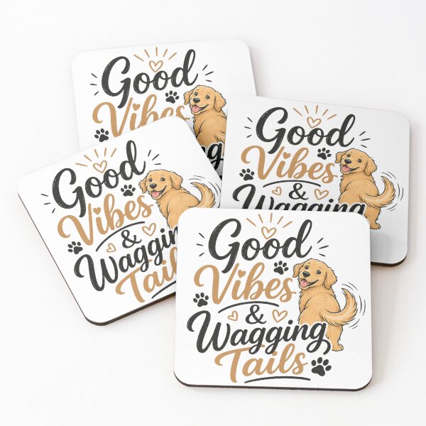 Item preview, Good vibes, wagging tails designed and sold by Side Quest Co..