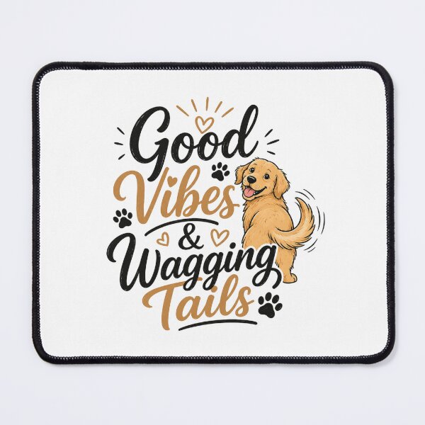 Item preview, Good vibes, wagging tails designed and sold by Side Quest Co..