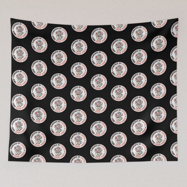 Item preview, Powered By Coffee And Good Vibes Cute Coffee designed and sold by Sketchlegacy.